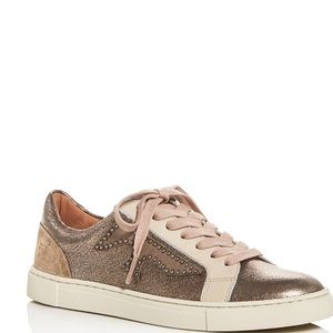 FRYE Ivy Logo patch low leather sneaker